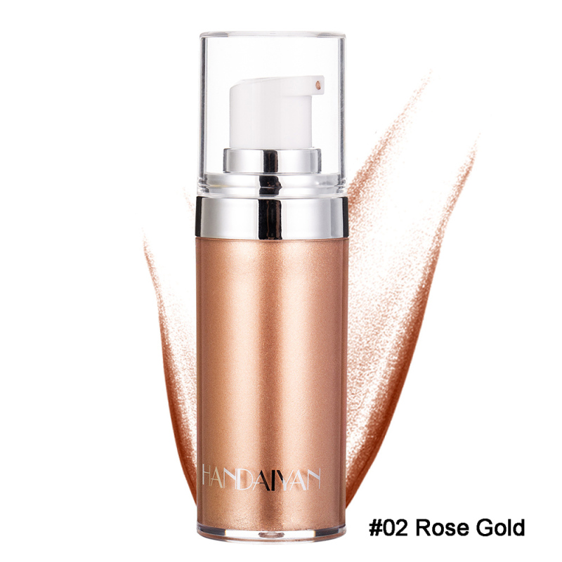 4 Colors Private Label Vegan Golden Face Body Shimmer Oil Bronzer Private Label Makeup Highlighter