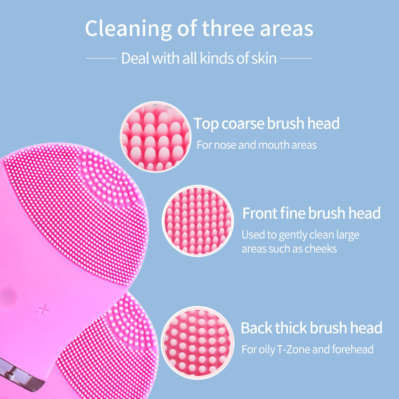 Wholesale Clean Pores And Smooth Skin Silicone Facial Cleansing Brush