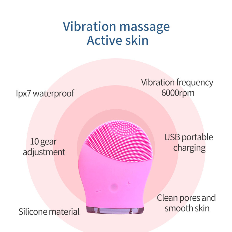 Wholesale Clean Pores And Smooth Skin Silicone Facial Cleansing Brush