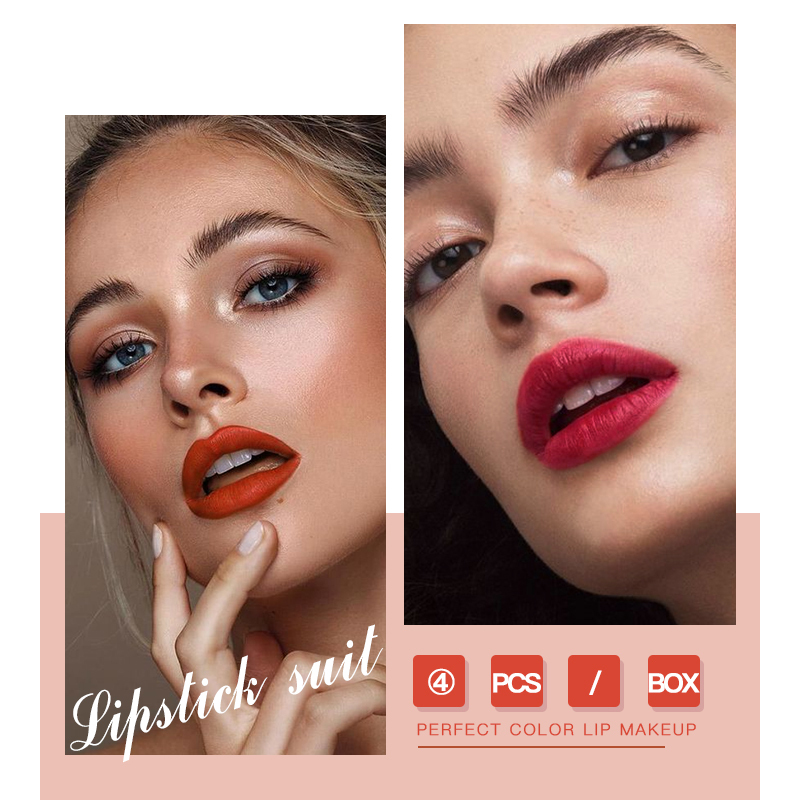 Portable Moisture Does Not Dry Out Custom Women Waterproof Lipstick Set