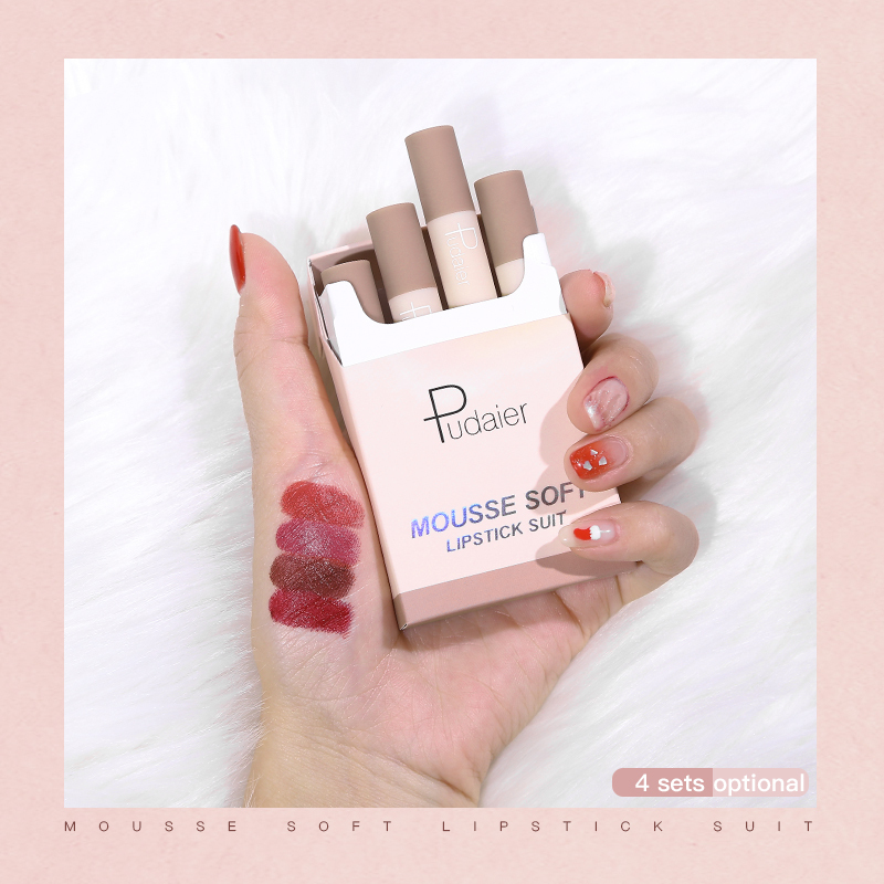 Portable Moisture Does Not Dry Out Custom Women Waterproof Lipstick Set