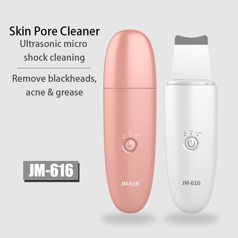 Lady Use Facial Skin Cleaner Peeling Ultrasonic Skin Scrubber Spatula