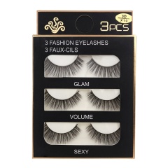 Manufacturer Wholesale 3 Pairs Natural 5D Wholesale False Eyelashes