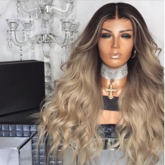 24 inch brown synthetic hair wig wholesale water wave wig for black women