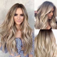 24 inch brown synthetic hair wig wholesale water wave wig for black women