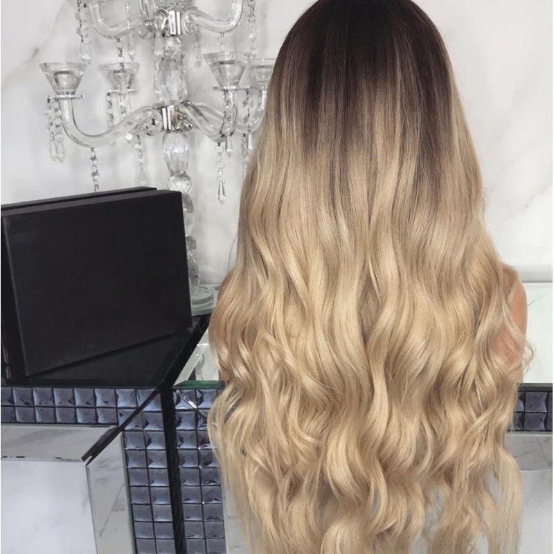 24 inch brown synthetic hair wig wholesale water wave wig for black women