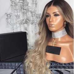 24 inch brown synthetic hair wig wholesale water wave wig for black women