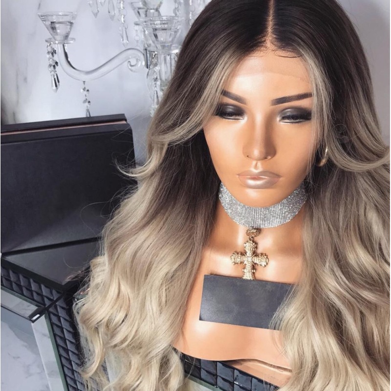 24 inch brown synthetic hair wig wholesale water wave wig for black women