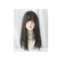 High-Quality Rose Net Human Braided Scalp Full Lace Wig Natural