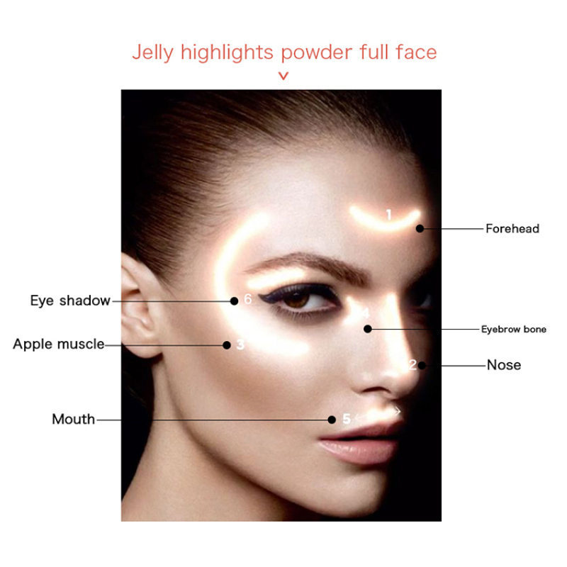 Face Body Beauty Jelly Gel color Private label Makeup Highlighter