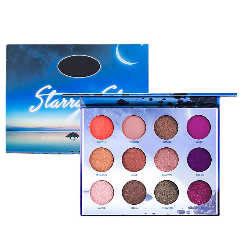 custom 12 Color Waterproof Vegan Eyeshadow MakeUp Eye Shadow Palette