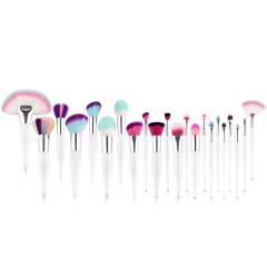 High Quality 22 Pcs Custom Luxury makeup set Vegan White makeup brush set