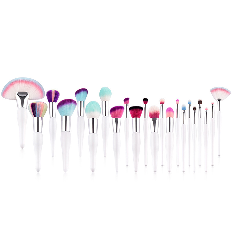 High Quality 22 Pcs Custom Luxury makeup set Vegan White makeup brush set