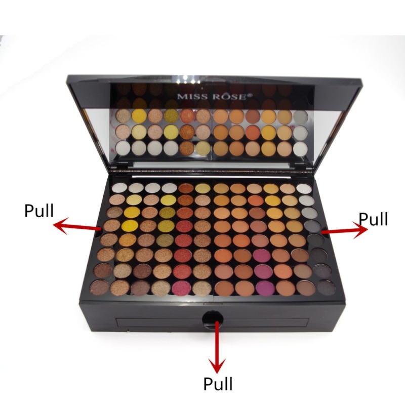 Private Label Long Lasting Waterproof 180 Full Colors Women Cosmetic Case Matte Glitter Makeup Eyeshadow Palette