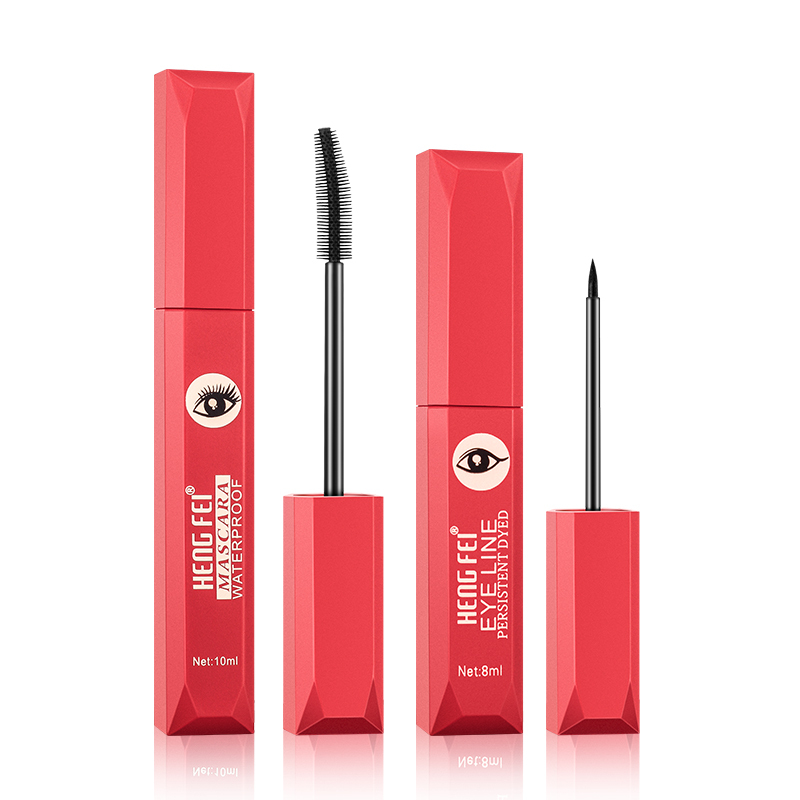 Private Label Naturally Curling And Not Easy To Smudge Waterproof Mascara Eyeliner Set
