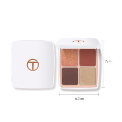 Wholesale Highly Pigmented 4 Colors Cosmetic Waterproof Glitter Makeup Eyeshadow Palette