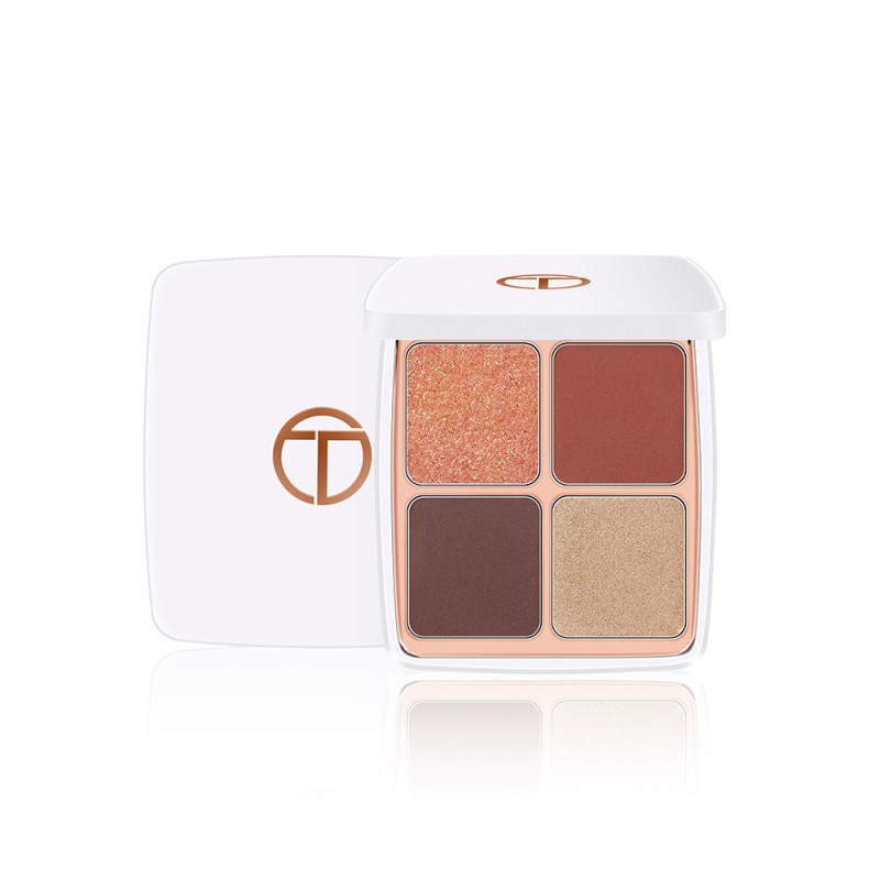 Wholesale Highly Pigmented 4 Colors Cosmetic Waterproof Glitter Makeup Eyeshadow Palette