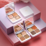 Wholesale Highly Pigmented 4 Colors Cosmetic Waterproof Glitter Makeup Eyeshadow Palette