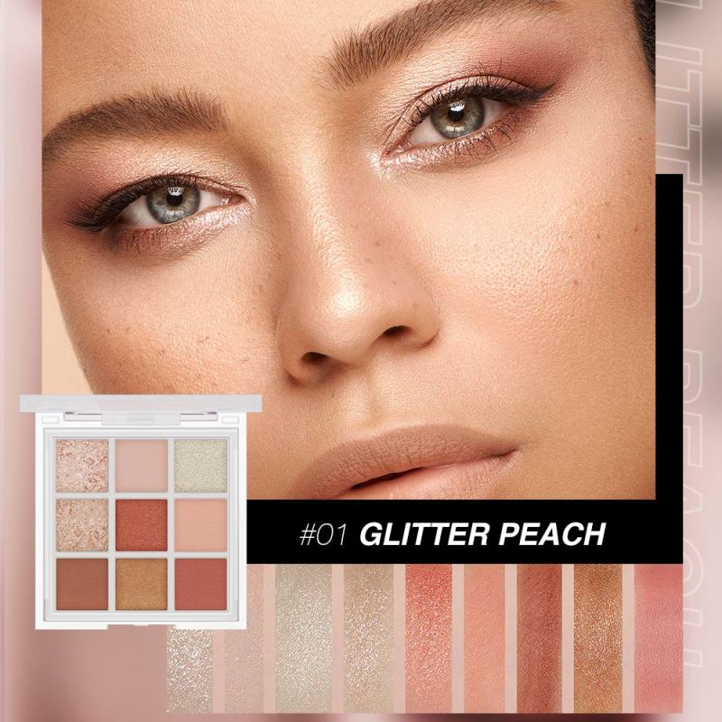 High Quality New Cosmetic 9 Colors Glitter Eye Shadow