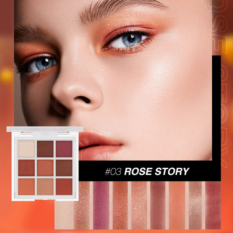 High Quality New Cosmetic 9 Colors Glitter Eye Shadow