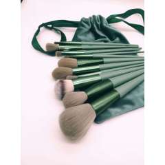 Wholesale 12 piece Professional Unique Green Makeup Brush Set