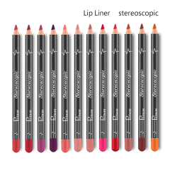 Private Label Cosmetics 12 Color Makeup Outline Waterproof Lip Liner Pencil