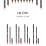 Private Label Cosmetics 12 Color Makeup Outline Waterproof Lip Liner Pencil