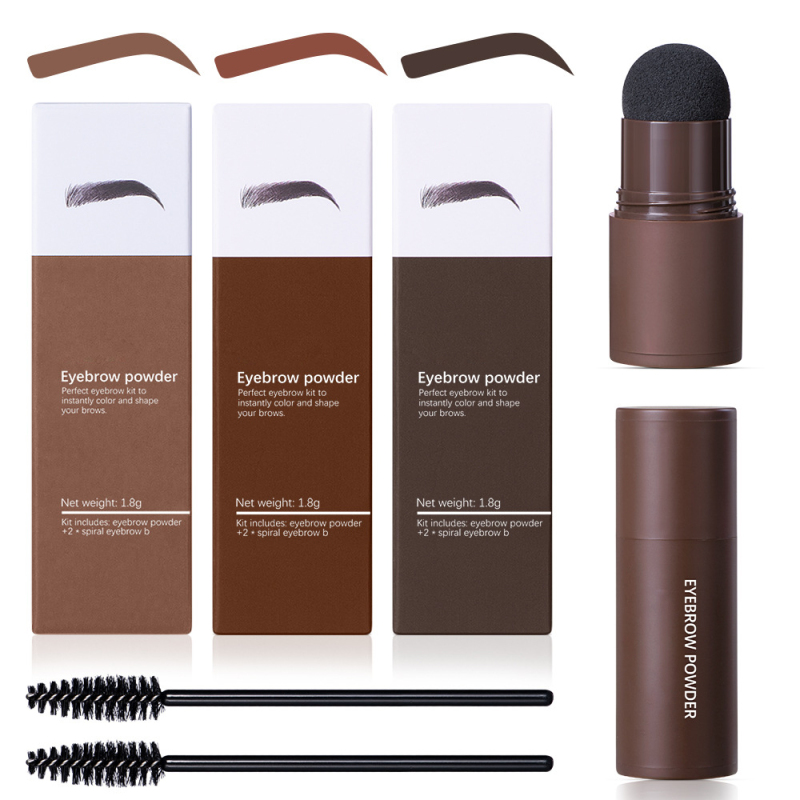 Custom Private label Waterproof Vegan Eyebrow Stamp and brush Kit waterproof Brow Stamp