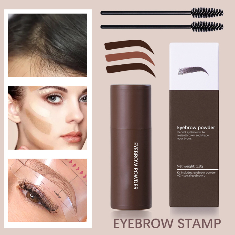 Custom Private label Waterproof Vegan Eyebrow Stamp and brush Kit waterproof Brow Stamp
