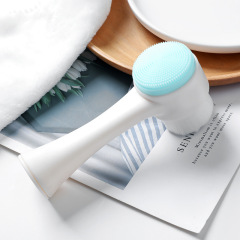 Double-side Manual Soft Silicone Cleaning Face Brush Facial Cleansing Brush