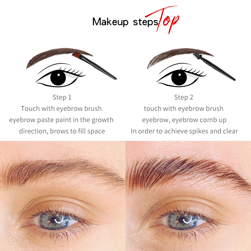 Waterproof Sweatproof Easy To Color Two-Color Dyeing Shaping Dual-Effect Eyebrow Cream