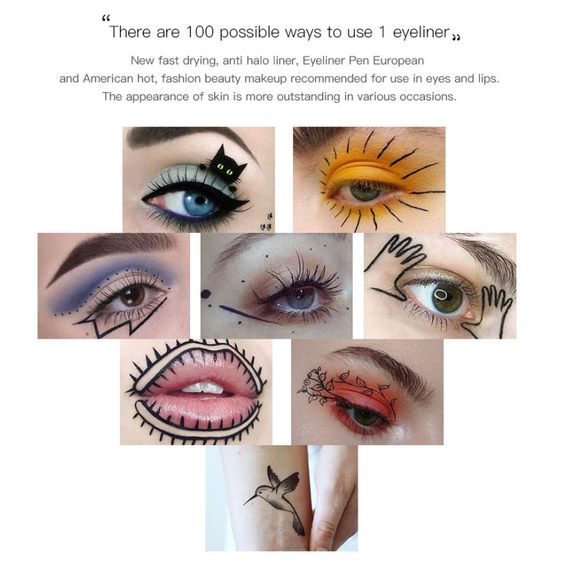 Wholesale Prevent Sweat Quick Dry Eyeliner Pencil Black Makeup Waterproof  Vegan Eyeliner