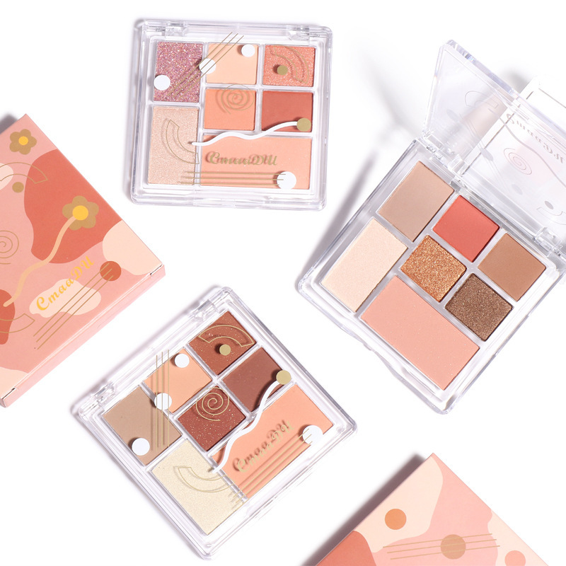 Cheap 7 Color Waterproof Vegan mini eyeshadow Matte Custom Makeup Eyeshadow Palette