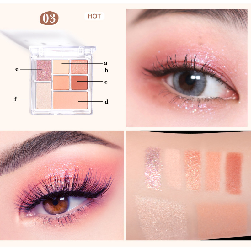 Cheap 7 Color Waterproof Vegan mini eyeshadow Matte Custom Makeup Eyeshadow Palette