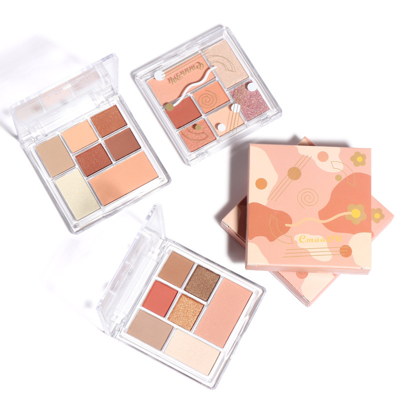 Cheap 7 Color Waterproof Vegan mini eyeshadow Matte Custom Makeup Eyeshadow Palette