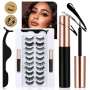 Wholesale Vendor Luxury Mink Magnetic Mink Eyelashes With Eyeliner 3D Magnetic Eyelashes Set
