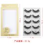 5 Pairs Lashes Private Label 3D faux mink full strip lashes Custom made full strip lashes