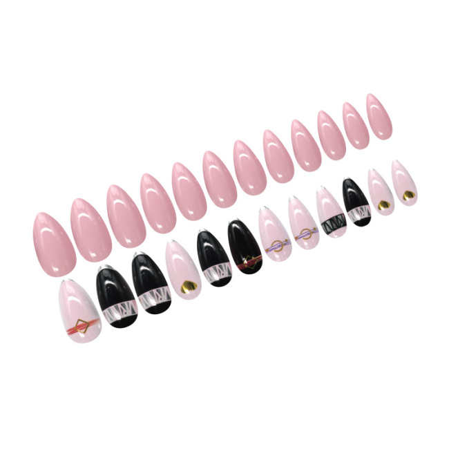 Wholesale 24 Pieces Long Ballerina Press On Nails Full Cover False Nails Colorful Ballerina Nails