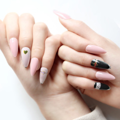 Wholesale 24 Pieces Long Ballerina Press On Nails Full Cover False Nails Colorful Ballerina Nails