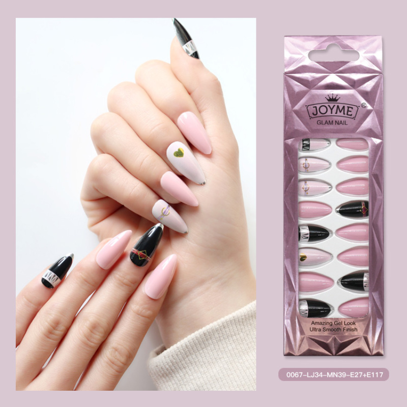 Wholesale 24 Pieces Long Ballerina Press On Nails Full Cover False Nails Colorful Ballerina Nails