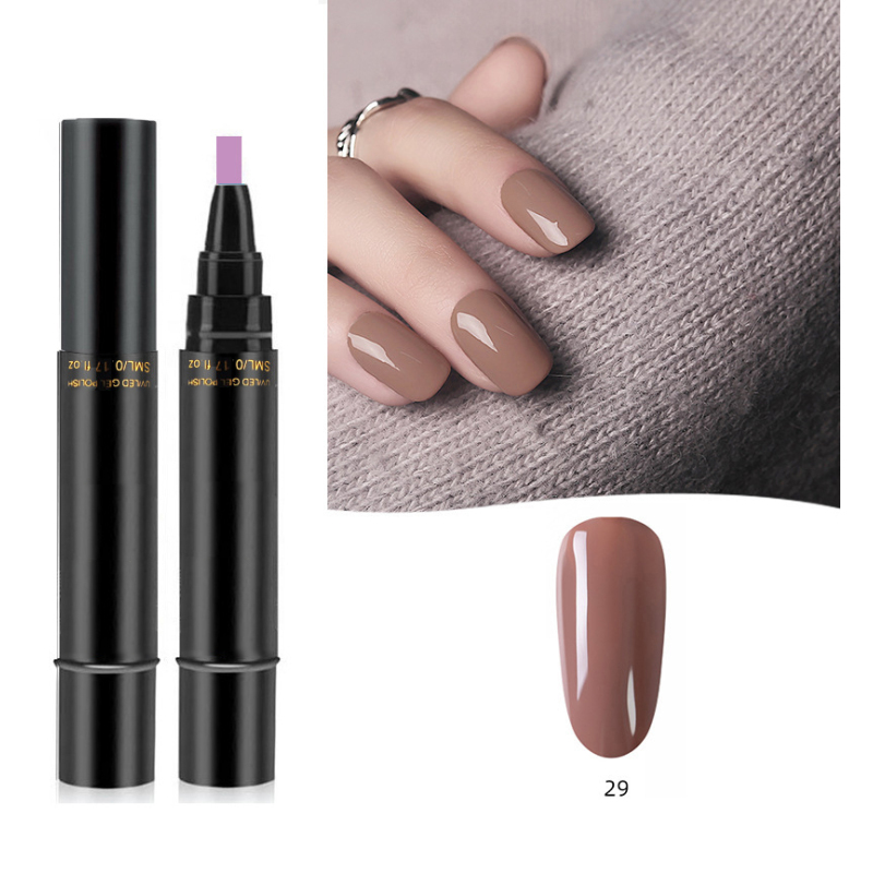 private label Nail Salon Nail Gel Pen Soak Off 3 in 1 UV Gel one step gel pen