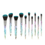 Personalized Synthetic 10 Pcs Private Label Unique High Quality Transparent Makeup Brushes