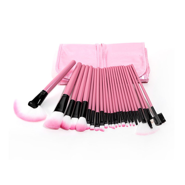 24 pcs  Makeup Brush Set Blending Brush Face Powder Blush Eye Shadows Make Up Brushes Kit with Bag