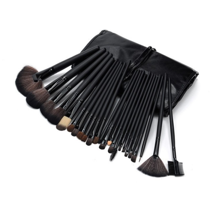 24 pcs  Makeup Brush Set Blending Brush Face Powder Blush Eye Shadows Make Up Brushes Kit with Bag