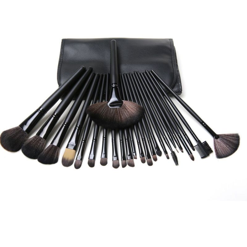 24 pcs  Makeup Brush Set Blending Brush Face Powder Blush Eye Shadows Make Up Brushes Kit with Bag