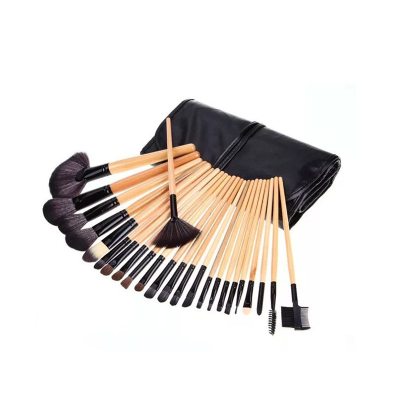 24 pcs  Makeup Brush Set Blending Brush Face Powder Blush Eye Shadows Make Up Brushes Kit with Bag
