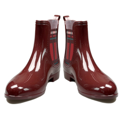 Waterproof Ankle Custom Wellington PVC Rain Boots Womens Wellington Manufacture Shiny Chelsea Wholesale