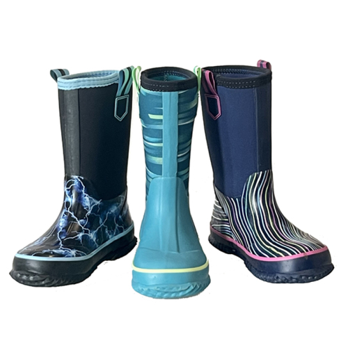 Wholesale Classic Kids Waterproof Durable Rubber Neoprene Outdoor Boots High Waterproof Insulated Rubber Neoprene Rain Boot
