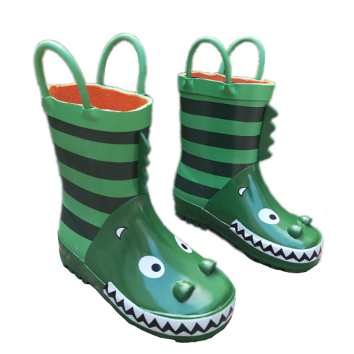 Hot Sale 100% Waterproof Kids Gumboots Kids Rubber Boots with 3D printing