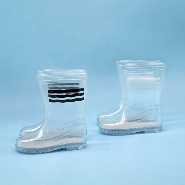 Hot Sale Anti-slip Waterproof Kids Rain Boots PVC Transparent Rain Boots for Children